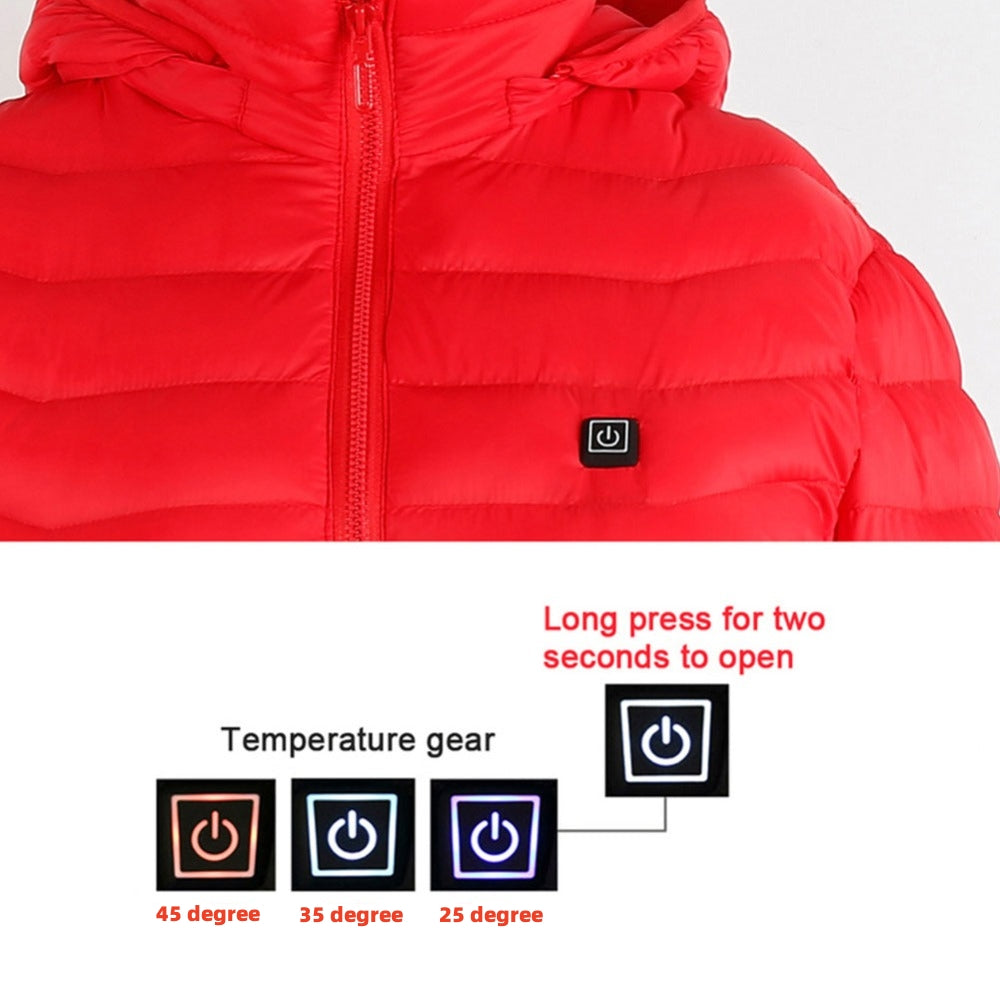 Winter Heated Jacket USB Electric Cotton Coat