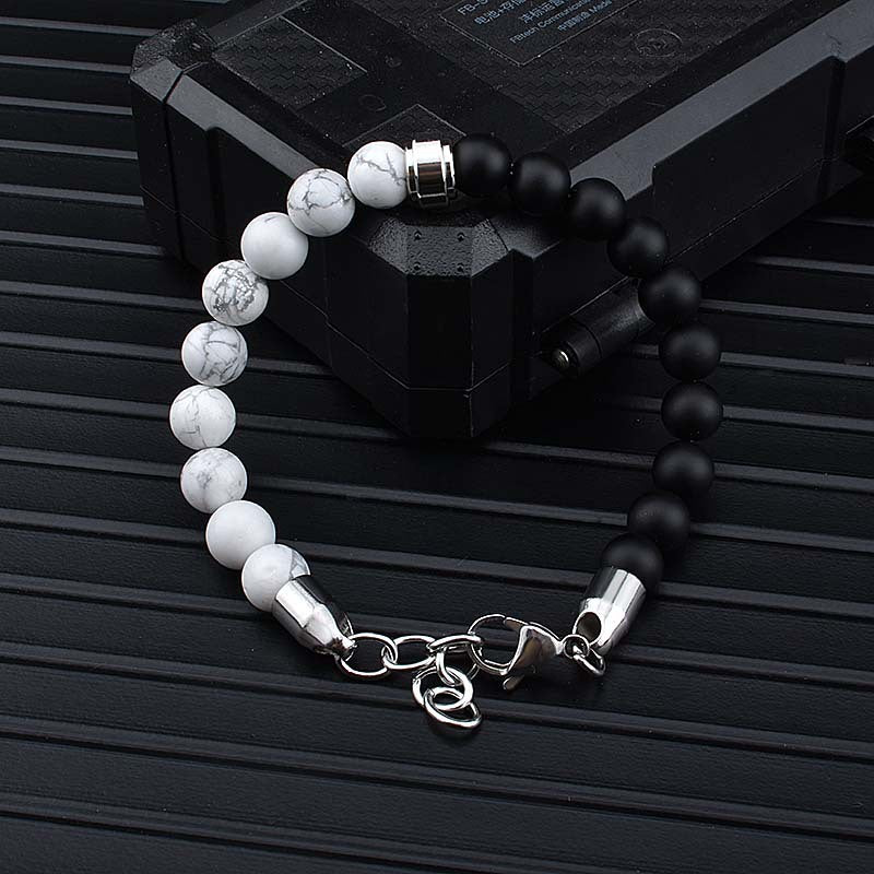 Stainless Steel Natural Stone Bracelets Bangle