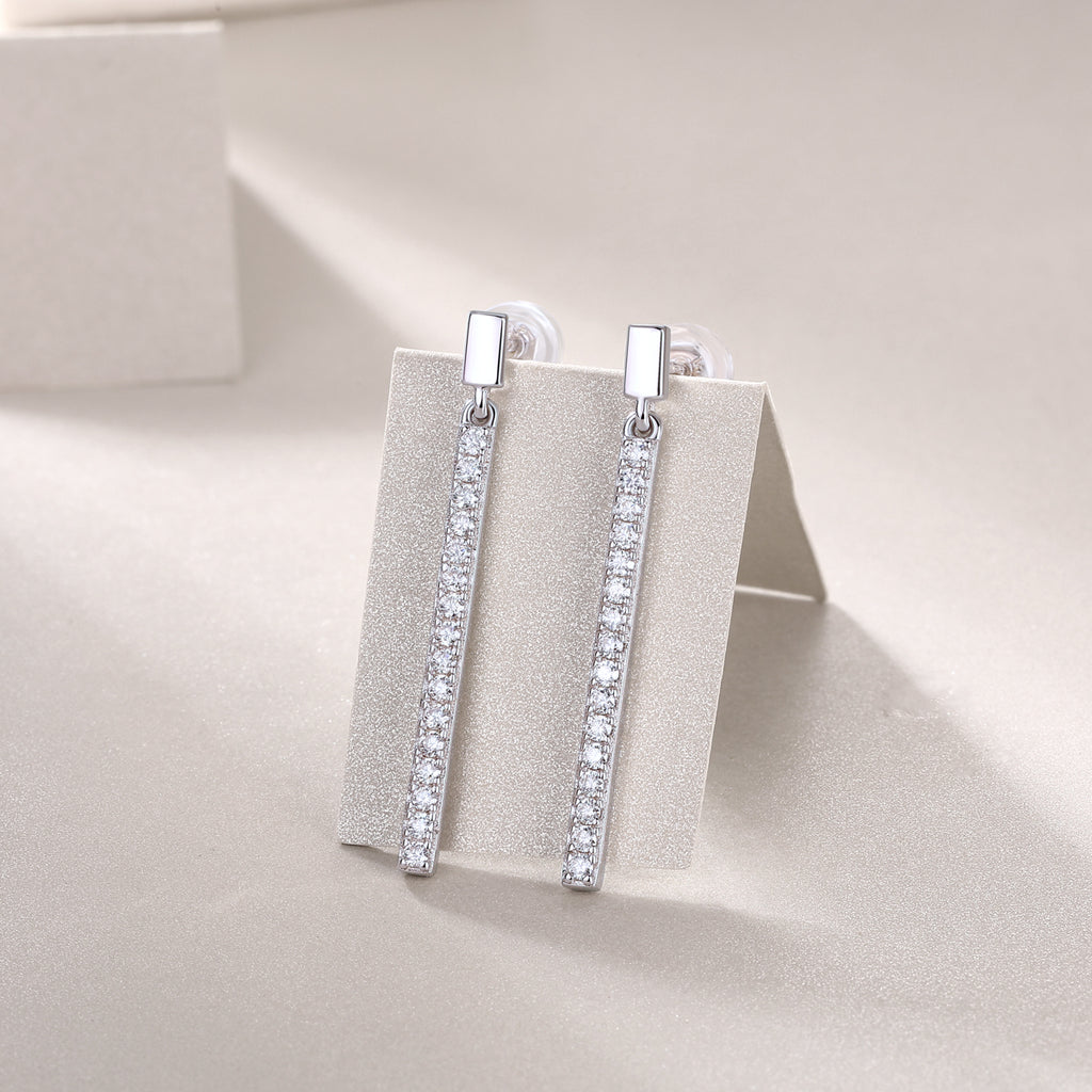 Dynamic - Earrings Set With Top-quality Moissanite S925