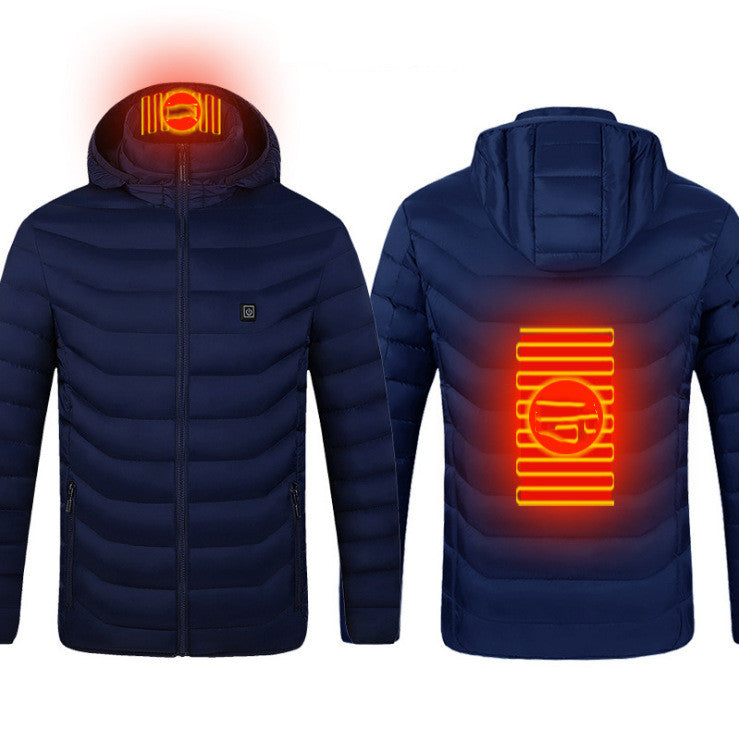 Winter Heated Jacket USB Electric Cotton Coat