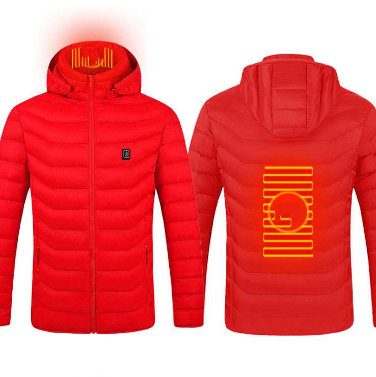 Winter Heated Jacket USB Electric Cotton Coat