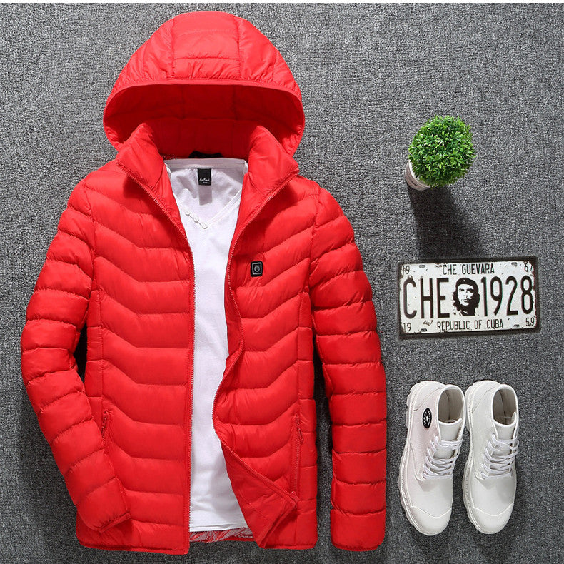 Winter Heated Jacket USB Electric Cotton Coat